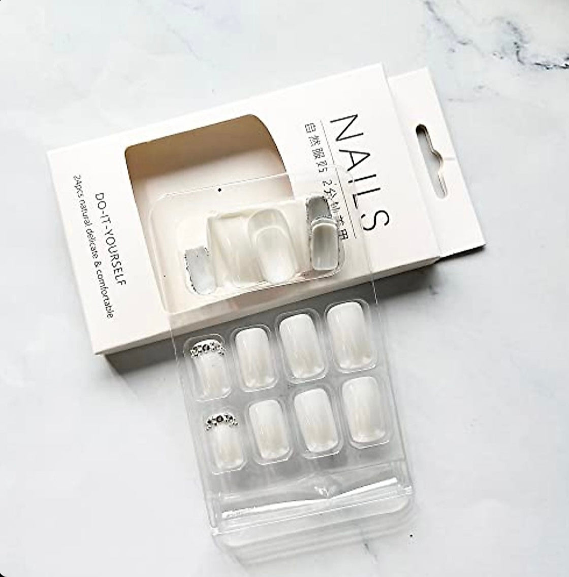 10 Pcs Deal On Nail Set With Free Marvel Makeup Sponge