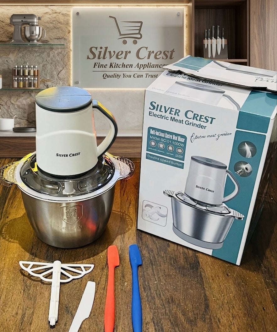 Silver Crest 3L Electric Meat Grinder + silicone spatula gift