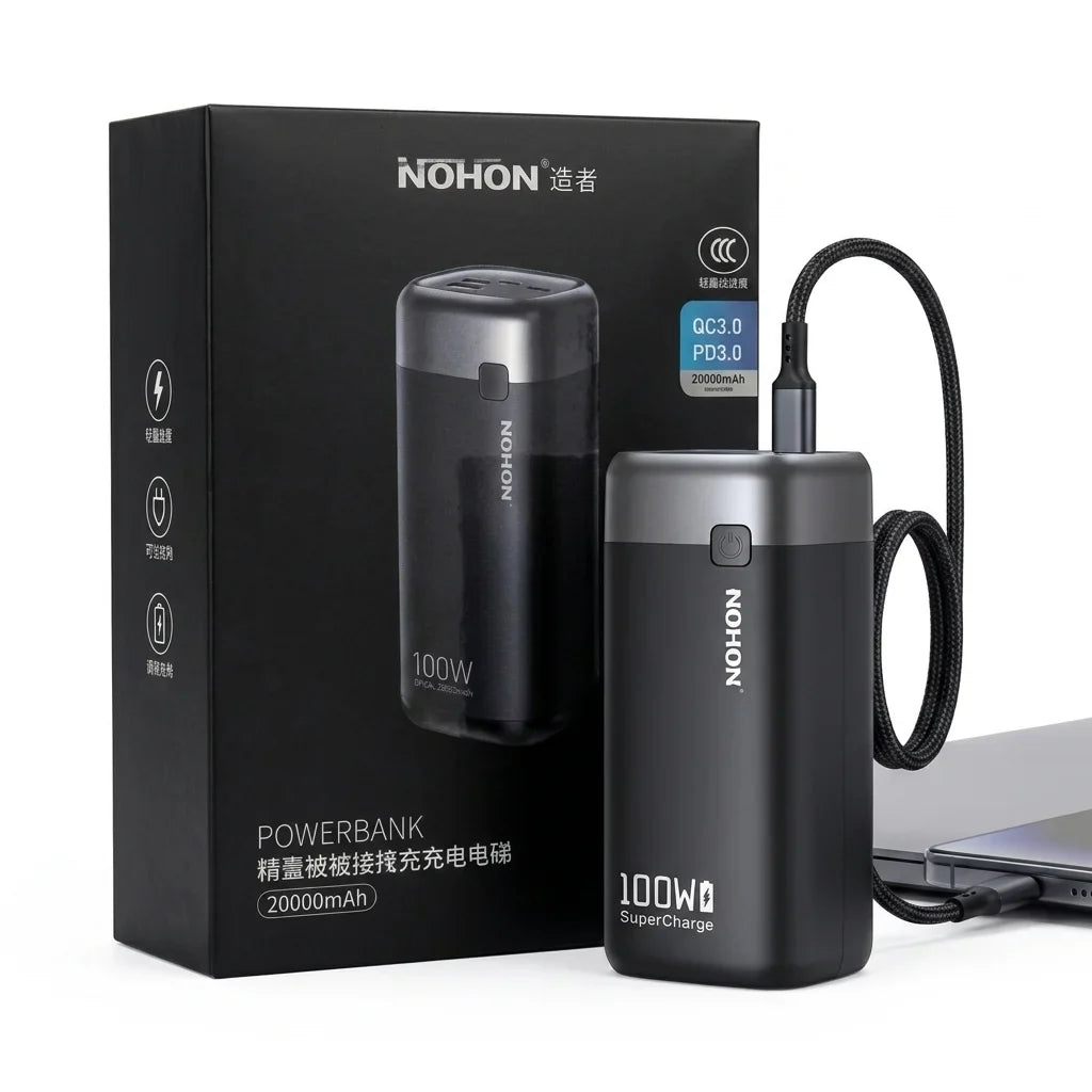 NOHON 100W 20000mAh High-Capacity Fast Charging Power Bank