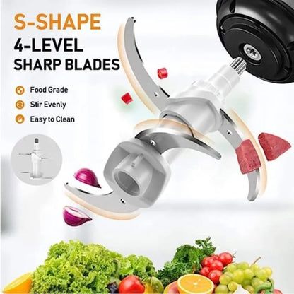 Silver Crest 3L Electric Meat and Vegetable Grinder 1000W - Stainless Steel Bowl