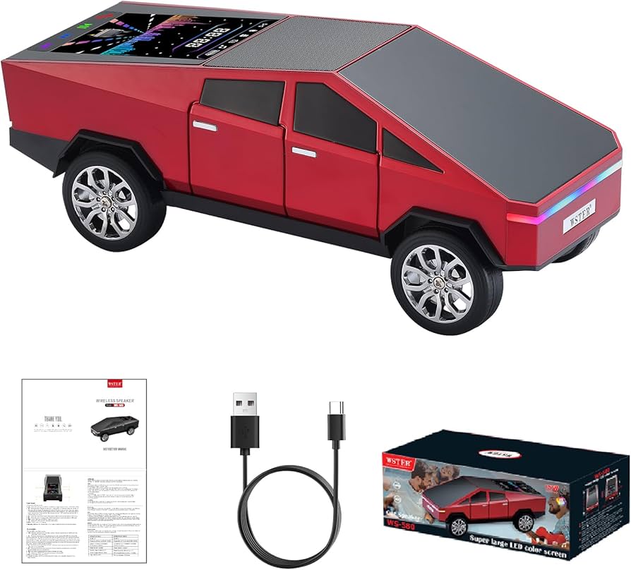 WSTER WS-580 Cybertruck Car Shaped Wireless Bluetooth Speaker