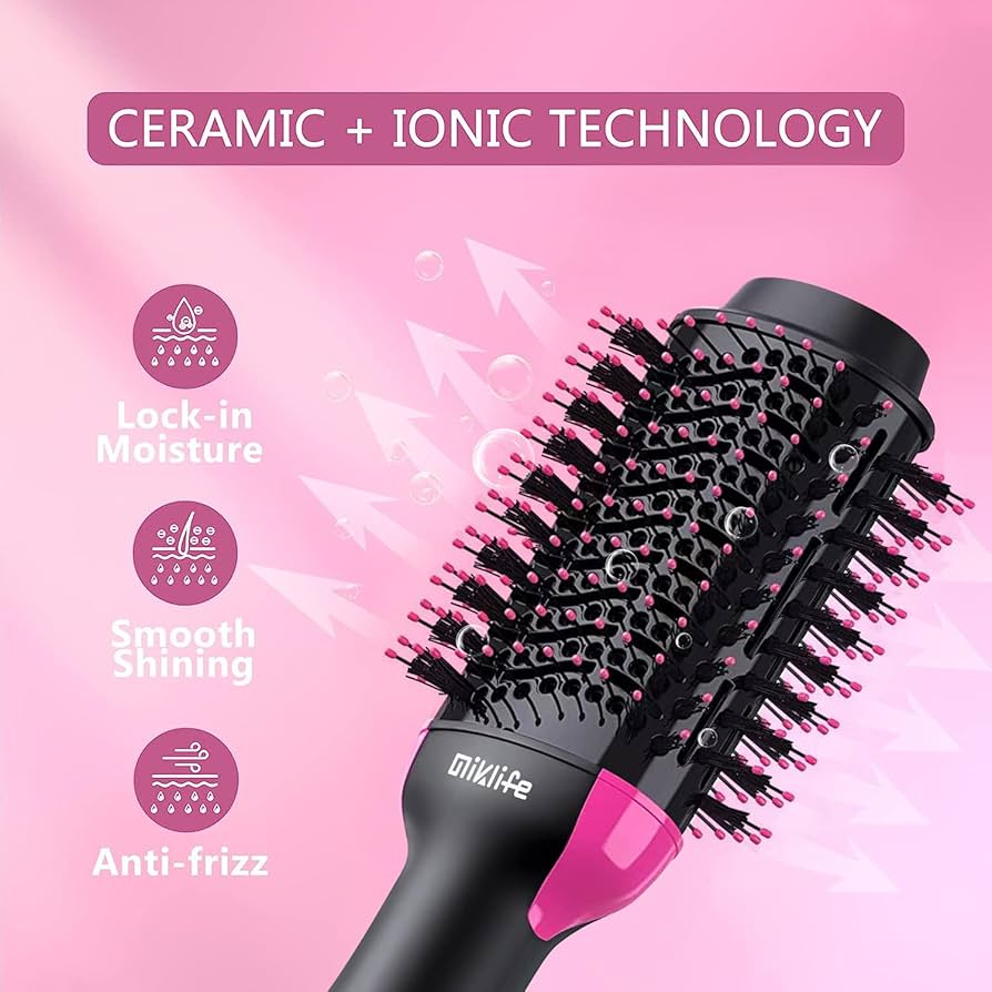 One Step Hot Air Brush - Hair Dryer, Styler and Volumizer Brush (1000W)