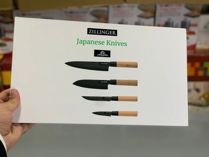 Zilinger 4-piece Japense Kitchen Knife Set - Stainless Steel Made