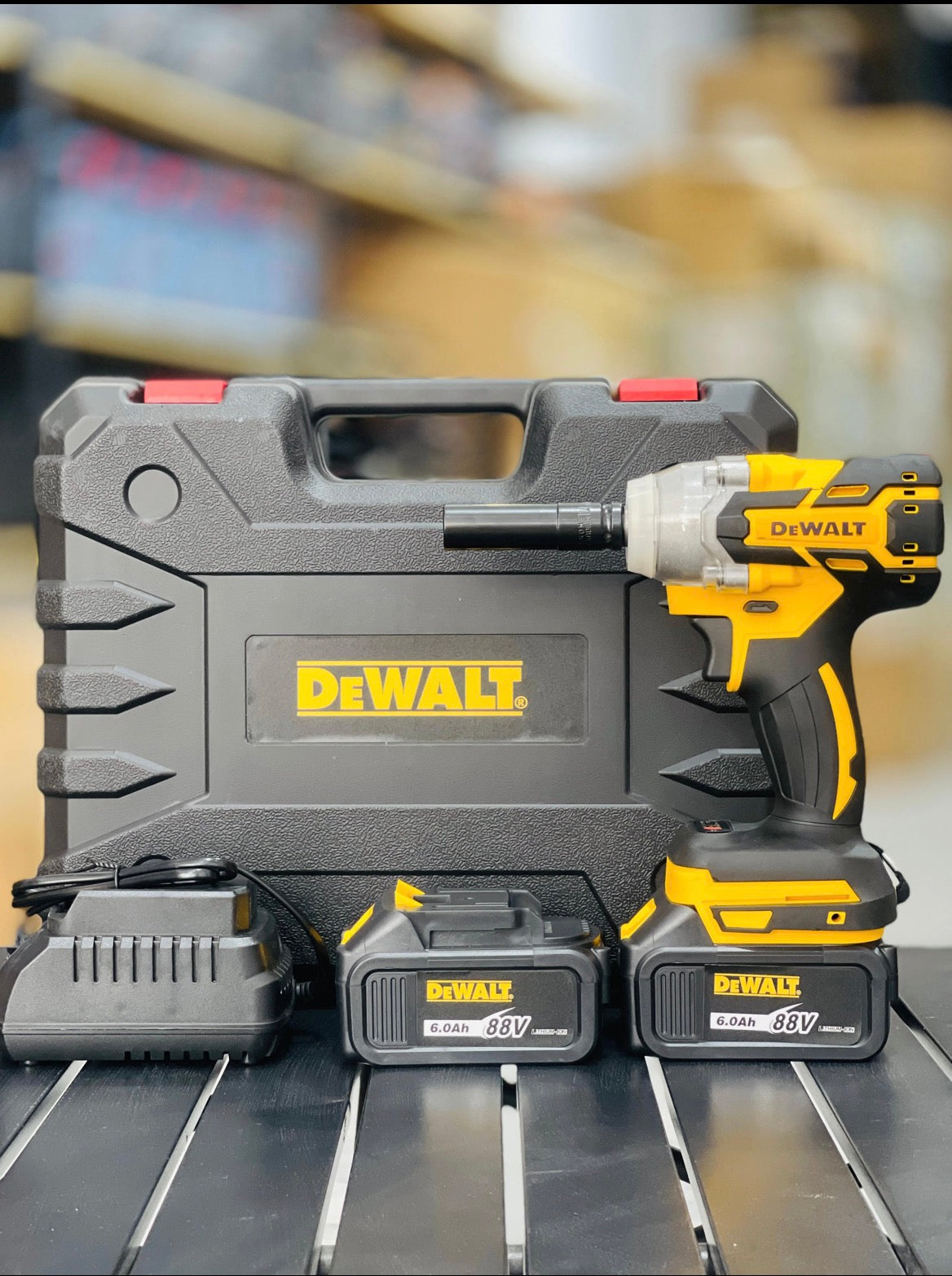 DeWalt 88V Brushless Impact Wrench Kit – 320Nm Power | Dual Battery | Heavy Duty Tool Set
