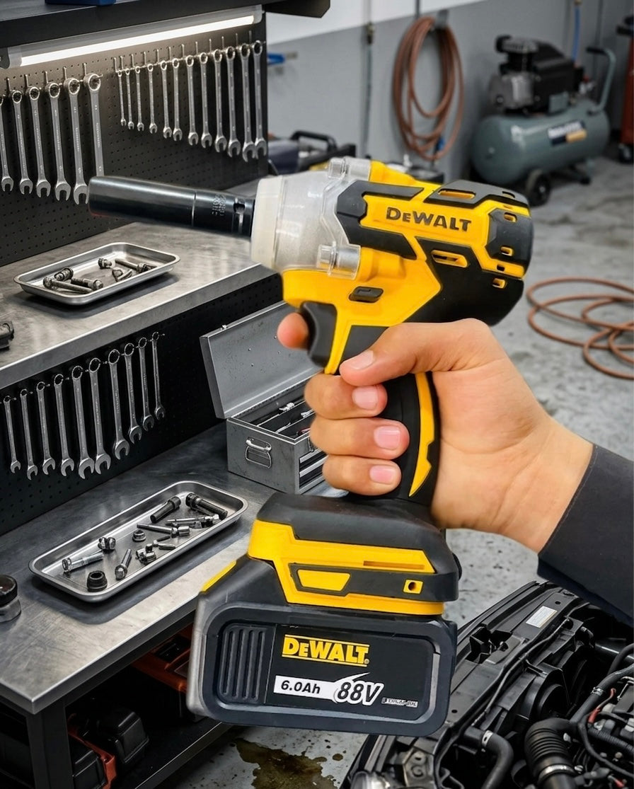 DeWalt 88V Brushless Impact Wrench Kit – 320Nm Power | Dual Battery | Heavy Duty Tool Set