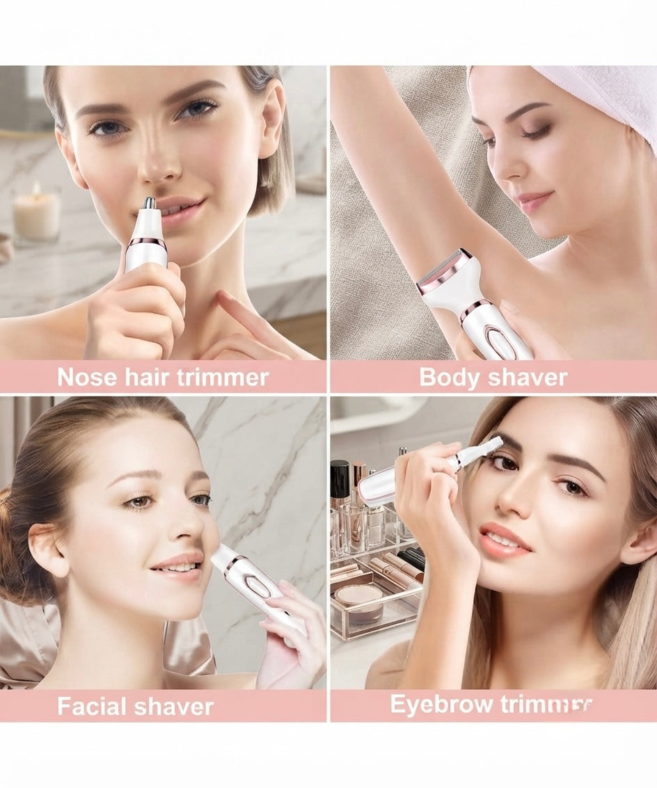 4-in-1 Rechargeable Women's Electric Shaver
