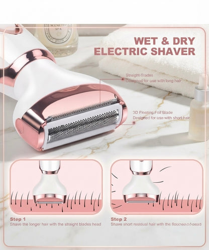 4-in-1 Rechargeable Women's Electric Shaver