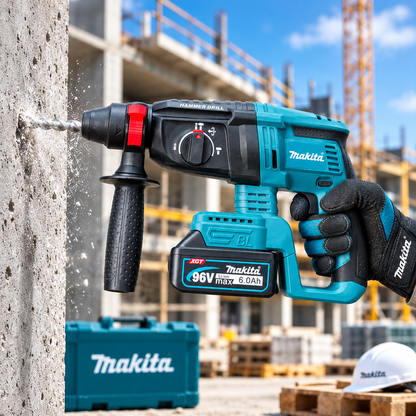 Makita 96V Brushless Hammer Drill Machine – SDS Plus | 26mm | Dual Battery