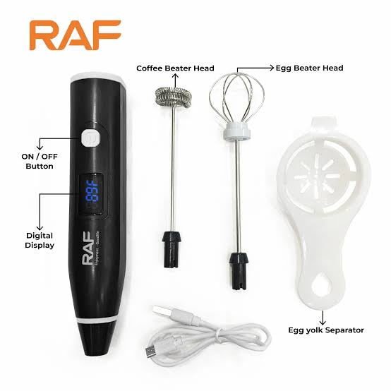 Electric Egg RAF 3 in 1Whisk and Coffee Mixer Milk Frother 3 Speeds 20 W Coffee Beater Multi-Purpose Digital Display