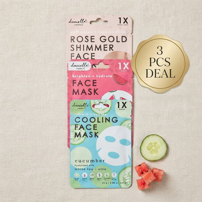 Glowing & Refreshing 3-Piece Face Sheet Mask Deal