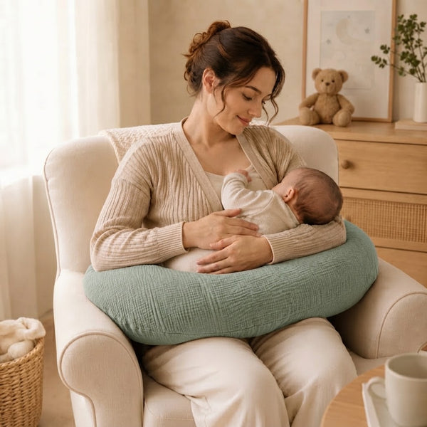 Ergonomic Nursing Pillow Support for You. Comfort for Baby