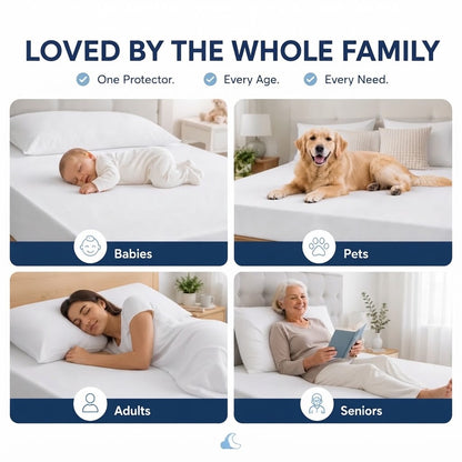 200 GSM Terry Waterproof Mattress Protector - Soft & Breathable Bed Protectors