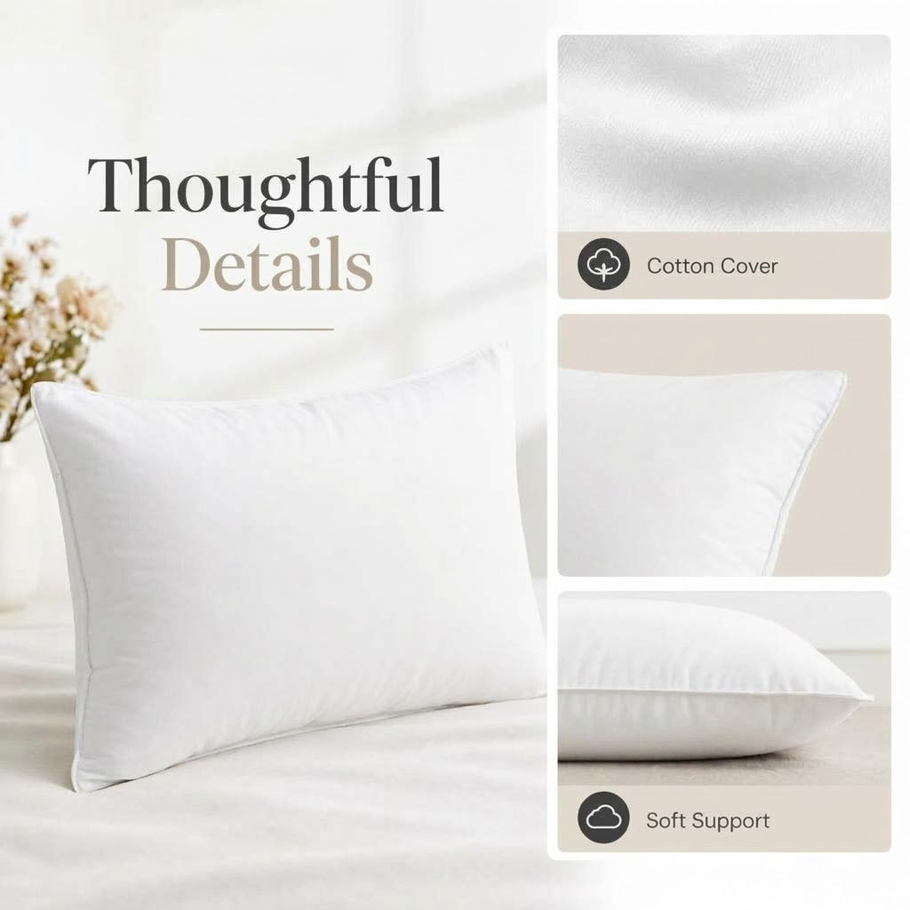 Premium Cotton Pillow Pack of 2