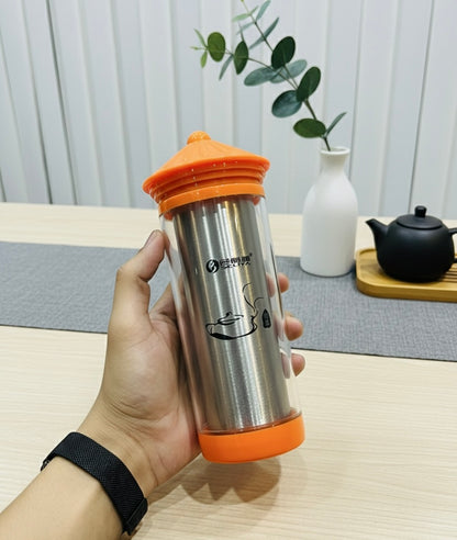 4 pcs combo deal Double Wall Glass Tea Infuser Tumbler – Stainless Steel Core
