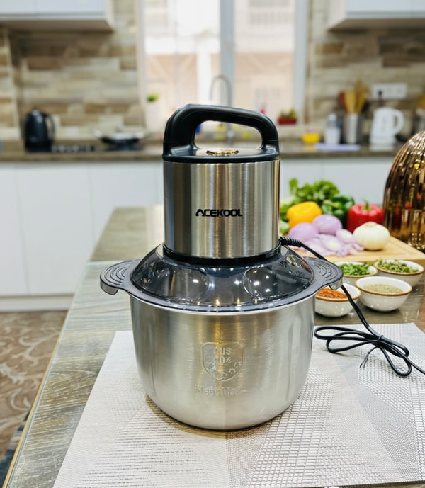 ACEKOOL 5L Electric Food Chopper – 2000W Heavy-Duty Processor with extra 6 blades