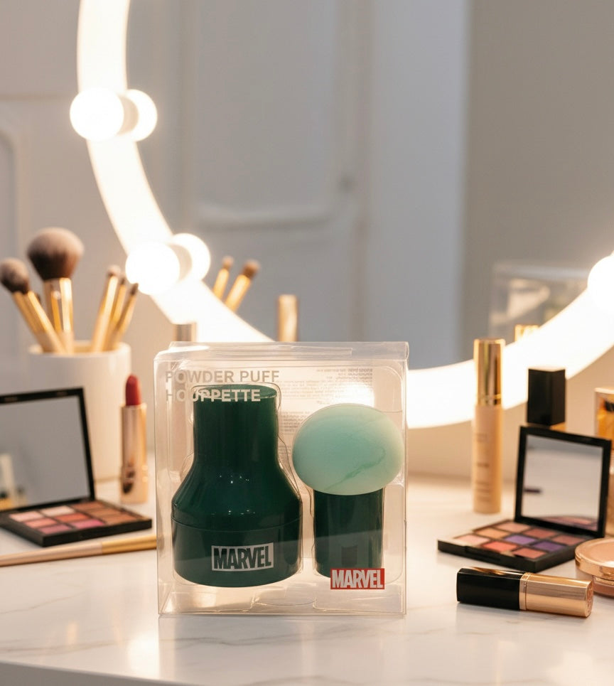 2 Pcs Marvel Makeup Sponge &amp; Brush Set – Limited Edition