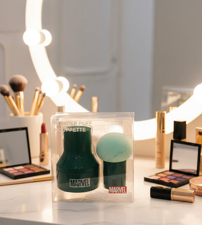 2 Pcs Marvel Makeup Sponge &amp; Brush Set – Limited Edition
