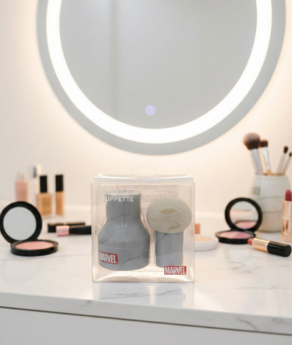 2 Pcs Marvel Makeup Sponge &amp; Brush Set – Limited Edition