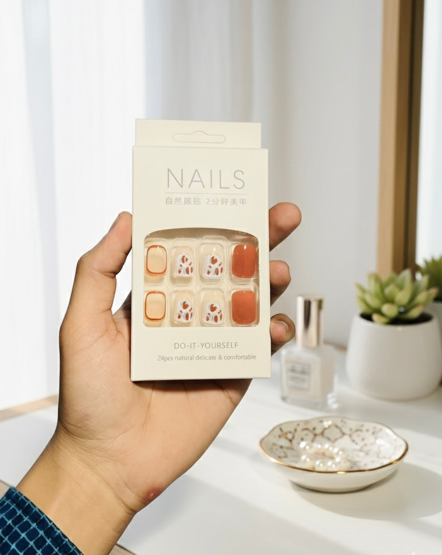 10 Pcs Deal On Nail Set With Free Marvel Makeup Sponge