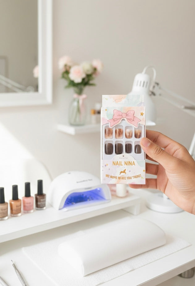 10 Pcs Deal On Nail Set With Free Marvel Makeup Sponge
