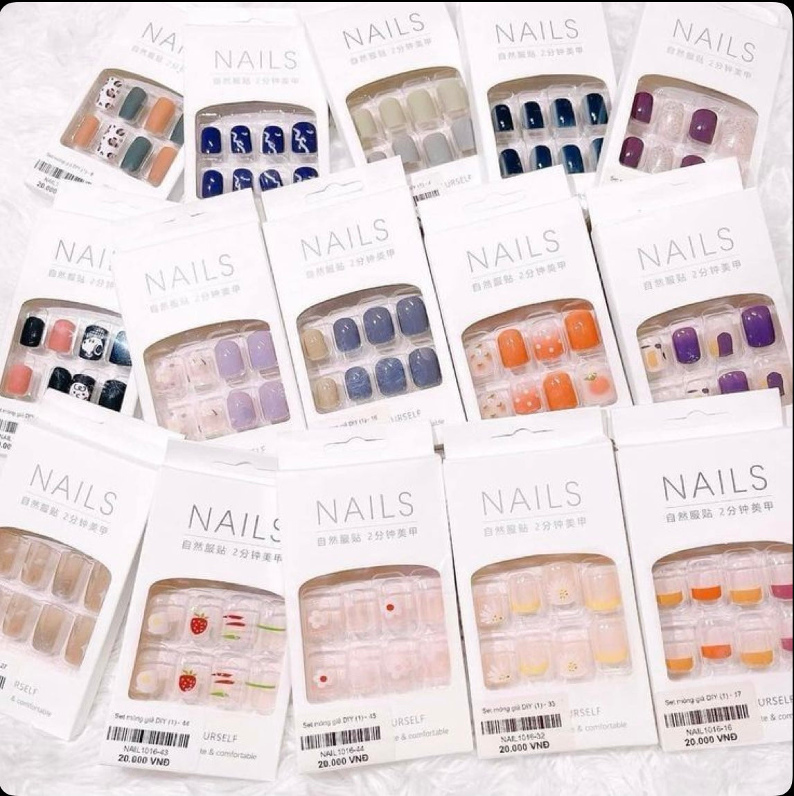 10 Pcs Deal On Nail Set With Free Marvel Makeup Sponge