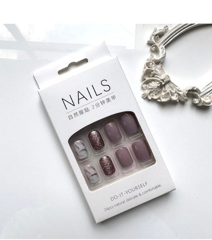10 Pcs Deal On Nail Set With Free Marvel Makeup Sponge
