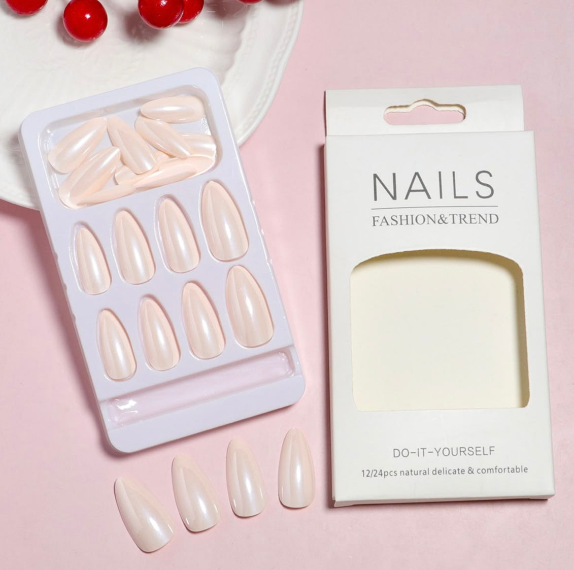 10 Pcs Deal On Nail Set With Free Marvel Makeup Sponge