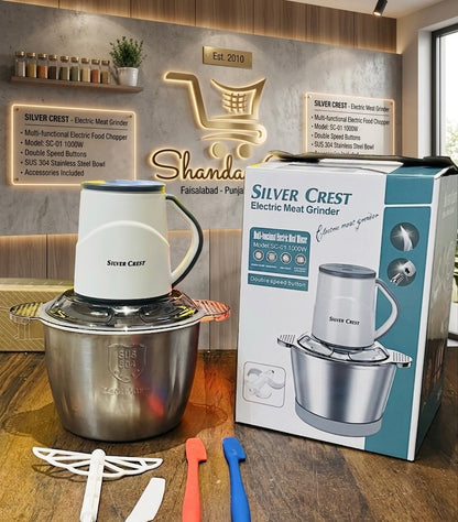 Silver Crest 3L Electric Meat Grinder + silicone spatula gift