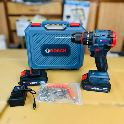 Bosch 48V Brushless Cordless Drill Machine Kit – 2 Batteries