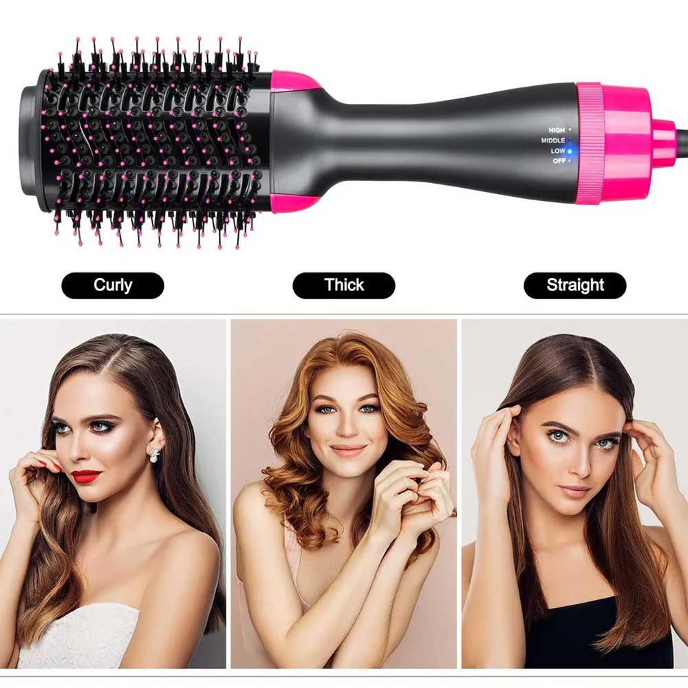 One Step Hot Air Brush - Hair Dryer, Styler and Volumizer Brush (1000W)