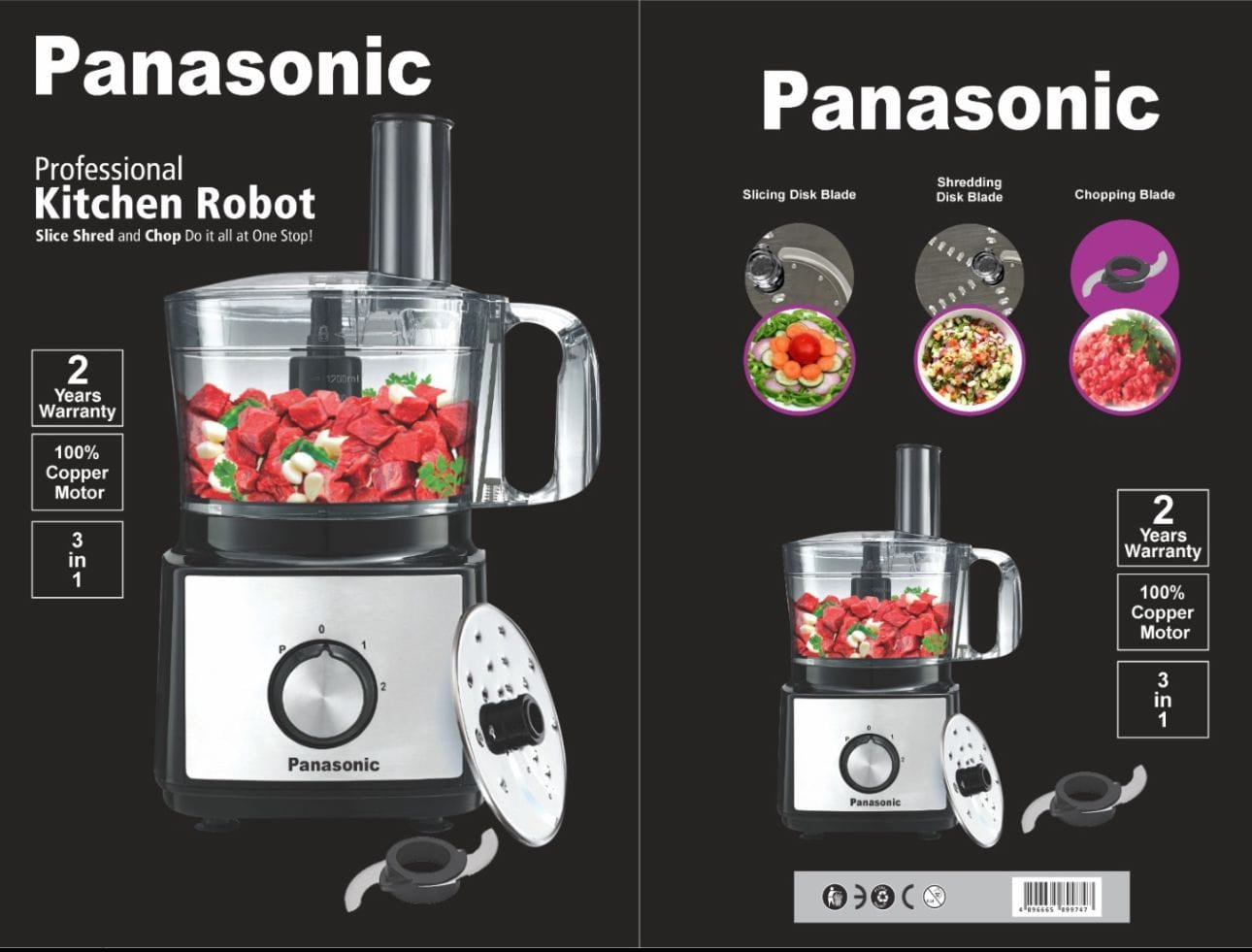 Panasonic kitchen robot with food processing capabilities 