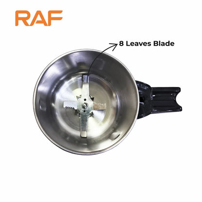 RAF metal blade with 8 leaves on a white background