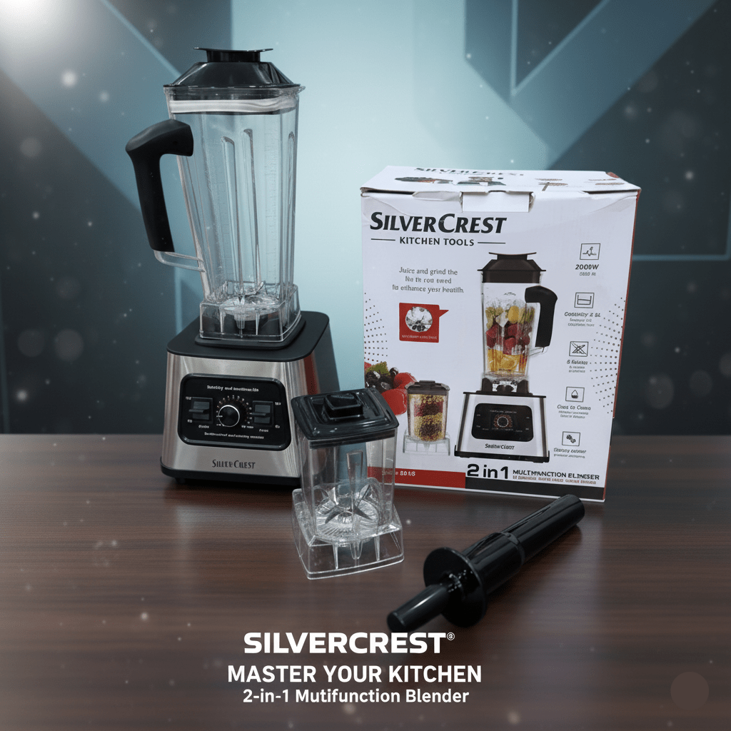 Silver Crest 2-in-1 Multifunction Stainless Steel Blender, model SC-2010