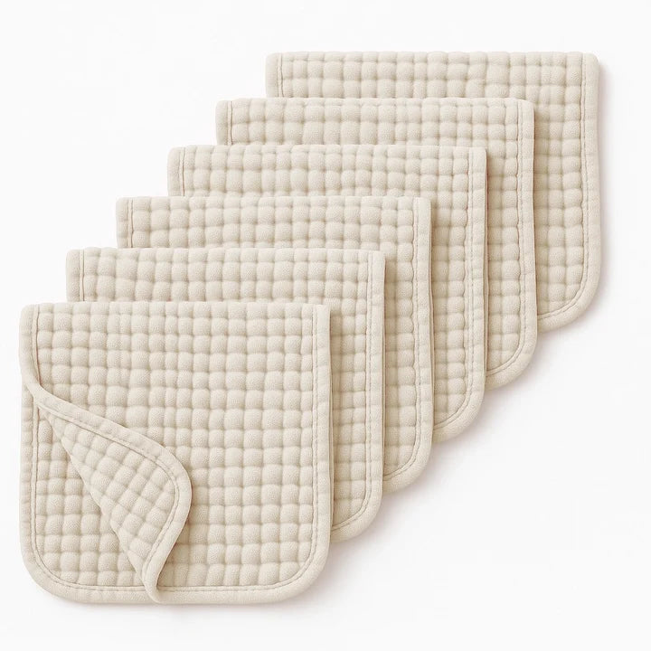 Muslin Burp Cloths 6 Pack Machine Washable, Baby Essentials for kids