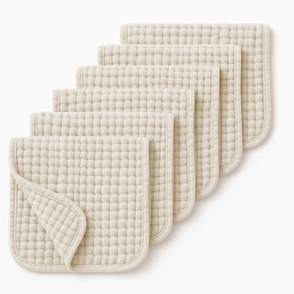 Muslin Burp Cloths 6 Pack Machine Washable, Baby Essentials for kids