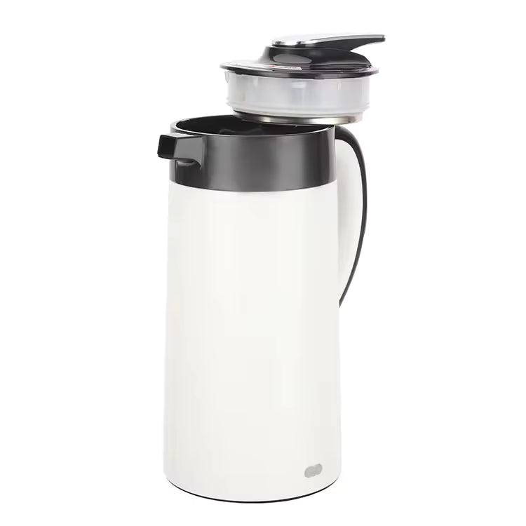 White and black thermos with a spout