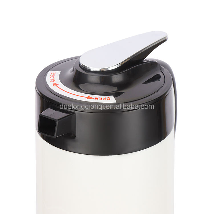 White thermos with black lid 