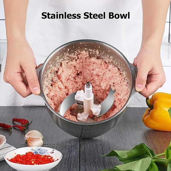 Silver Crest 3L Electric Meat and Vegetable Grinder 1000W - Stainless Steel Bowl