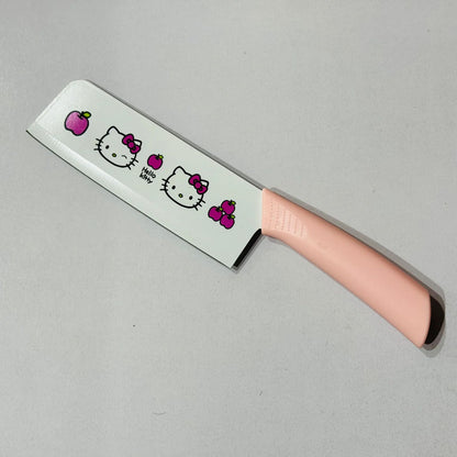 Set of 3 Hello kitty anti-rust kitchen knife cutting board set creative fruit knife