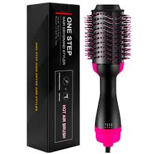 One Step Hot Air Brush - Hair Dryer, Styler and Volumizer Brush (1000W)