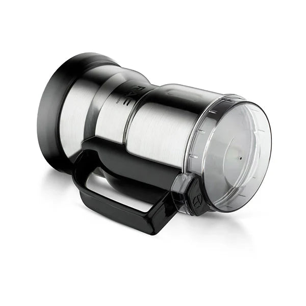 Black and silver kitchen tool on a white background