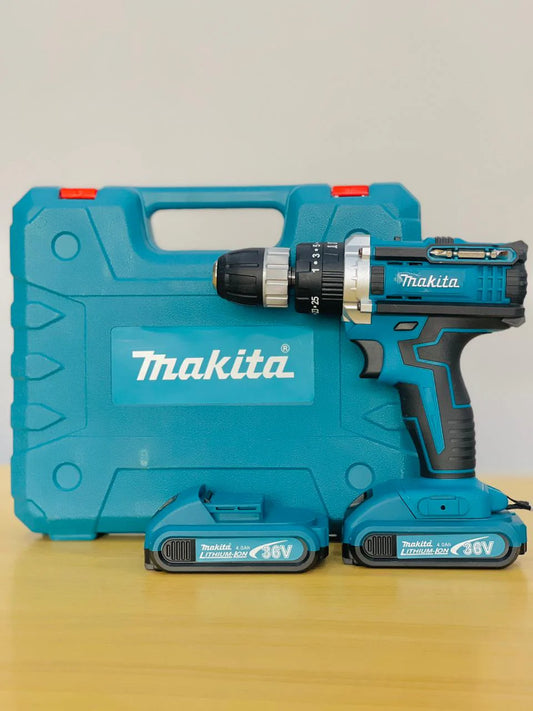 Makita 36V Cordless Li-ion Drill Machine Kit (2 Batteries + Full Accessories)