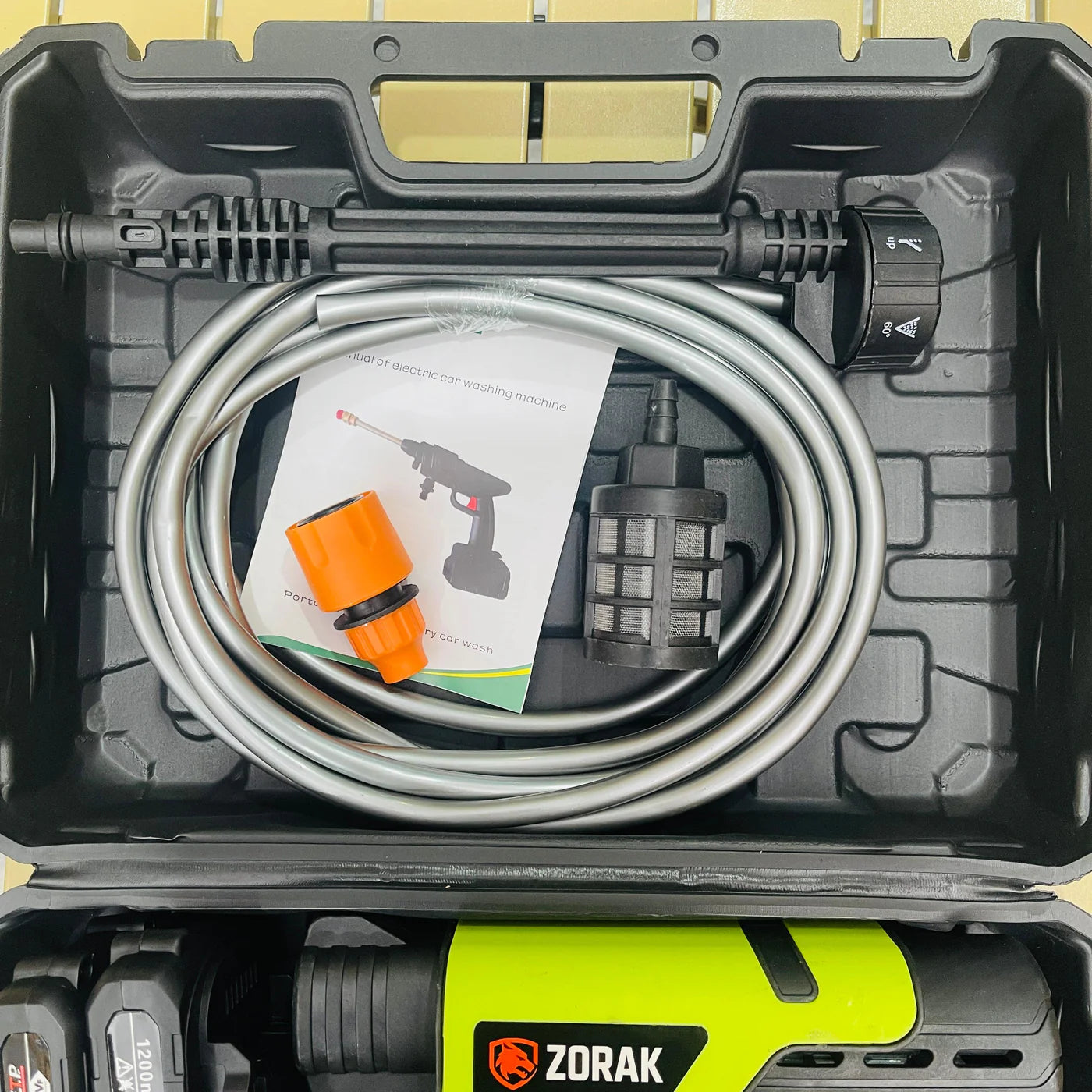 ZORAK Cordless High-Pressure Car Washer – 2 Batteries | Foam Cannon | Portable Jet Cleaning Kit